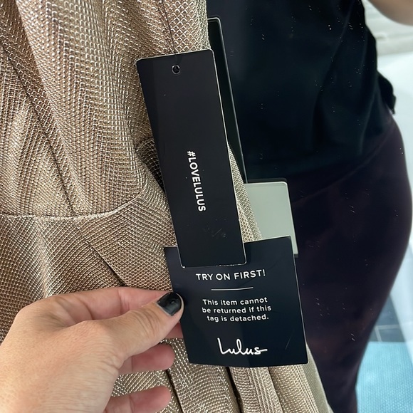 Lookout Weekend Sparkly Gold Skater Dress - Picture 8 of 12